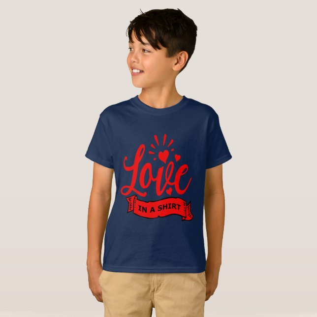 Liebe in einem Shirt, Valentine Hearts & Liebe, ZF T-Shirt (Vorne ganz)
