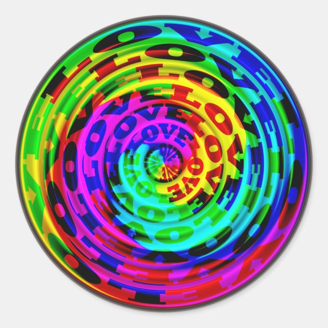 Liebe in einer Farbdose Runder Aufkleber (Vorderseite)