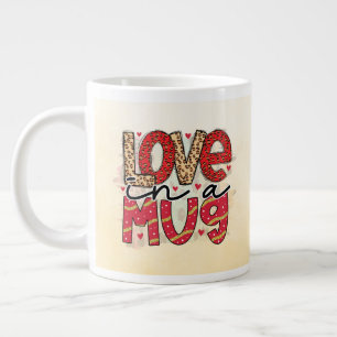 Liebe in einer Tasse Gemusterte Buchstaben Valenti
