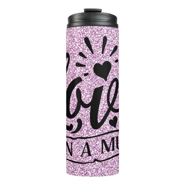 Liebe in einer Tasse mit Herz (Vorderseite)