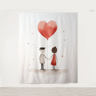 Liebe in Einfachheit Wandteppich