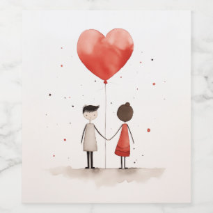 Liebe in Einfachheit Weinetikett