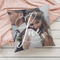 Liebe in elegantem Skript | Zwei Fotos mit Herz