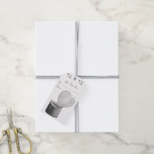 Liebe in Form einer herzförmigen Flamme Geschenkanhänger