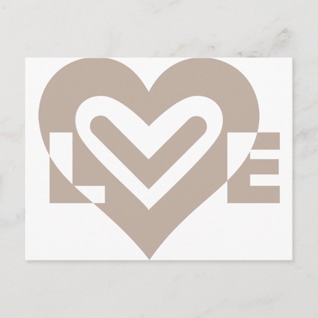 Liebe in Grau Postkarte (Vorderseite)