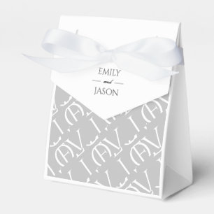 Liebe in Graubrille und Gastgeschenk Hochzeit Geschenkschachtel