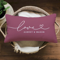 Liebe in Heart Script Rose Wine Custom Monogram