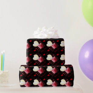 Liebe in herzförmiger Flamme Geschenkpapier