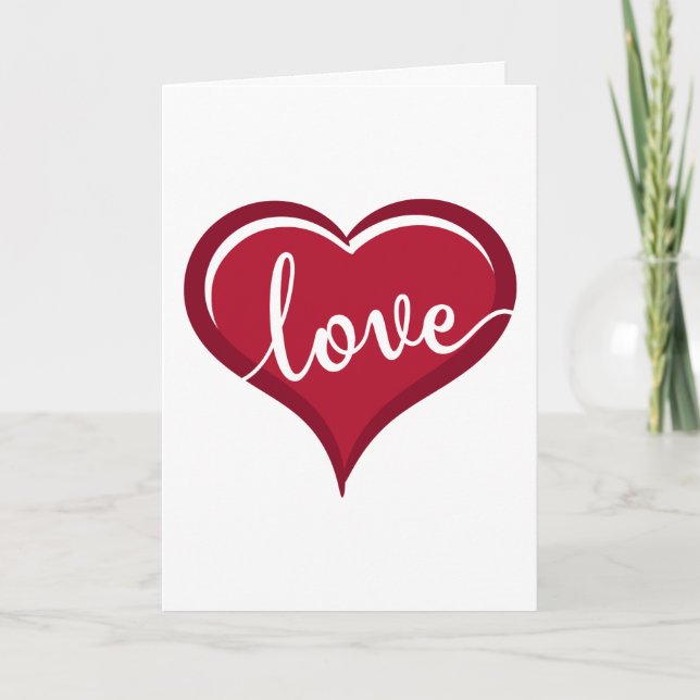 Liebe in Herzvalentinen Feiertagskarte (Vorderseite)
