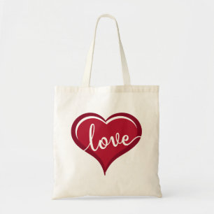 Liebe in Herzvalentinen Tragetasche