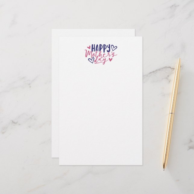 Liebe in jedem Buchstaben Briefpapier (Vorderseite/Rückseite Beispiel)