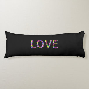 Liebe in jeder Form   Inspirierende Jet-Schwarze F Seitenschläferkissen