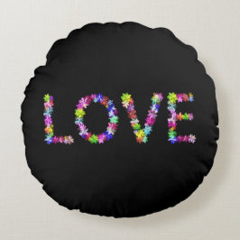 Liebe in jeder Form | Inspirierendes Achempong-Des Rundes Kissen