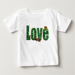 Liebe in jeder Quelle: Kätzchen spielen auf Word-L Baby T-shirt