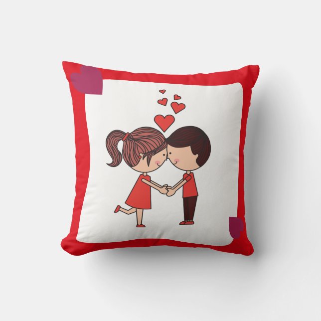 Liebe in jeder Umarmung Kissen (Vorderseite)