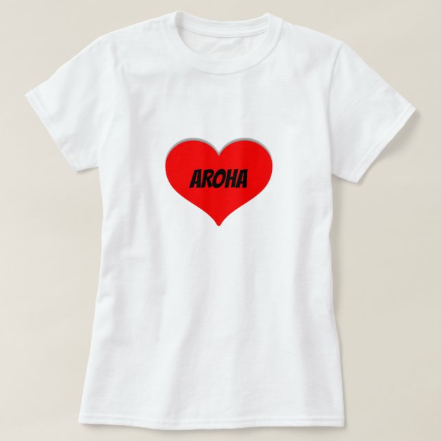 Liebe in Maori - Aroha T-Shirt (Design vorne)
