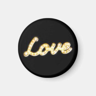 Liebe in Marquee Lights Magnet