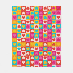 Liebe in Mustern Fleecedecke