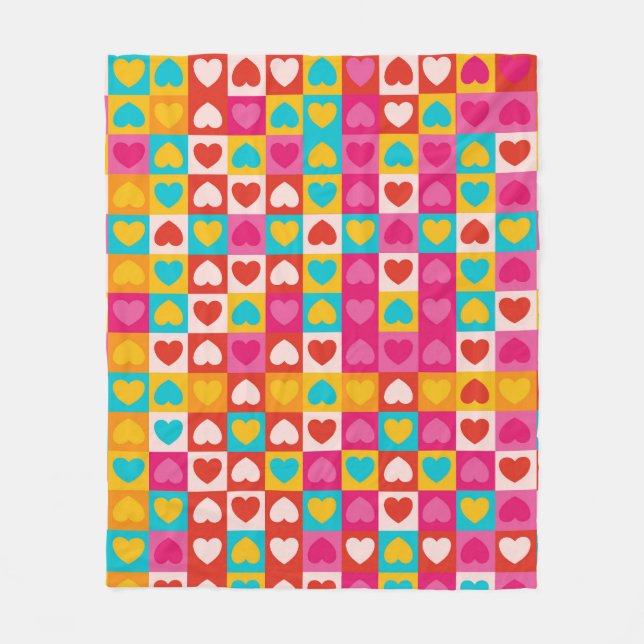 Liebe in Mustern Fleecedecke (Vorderseite)