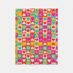 Liebe in Mustern Fleecedecke