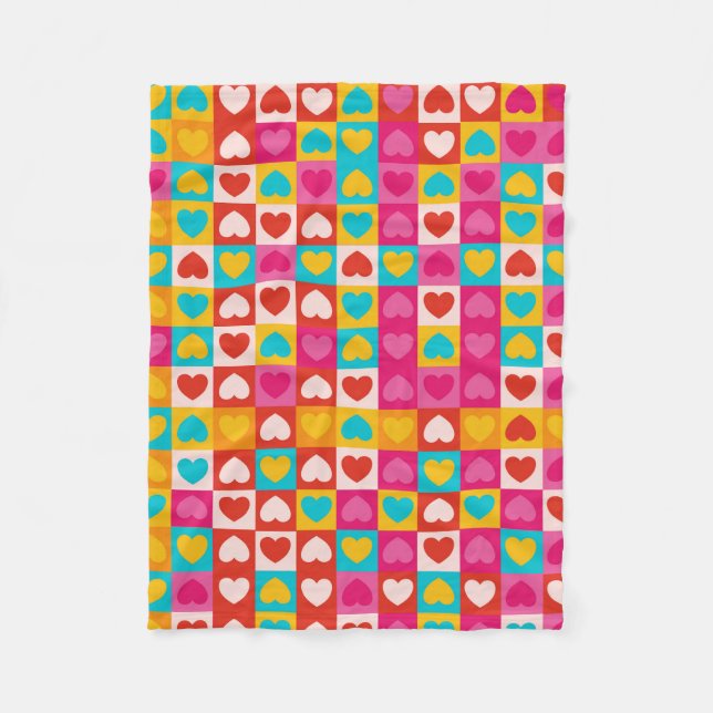 Liebe in Mustern Fleecedecke (Vorderseite)