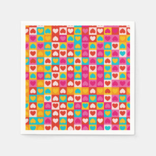 Liebe in Mustern Serviette