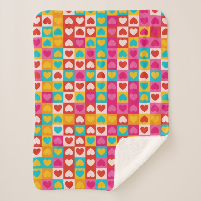 Liebe in Mustern Sherpadecke (Vorderseite)