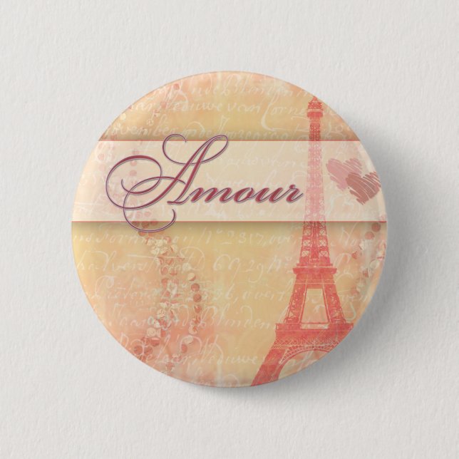 Liebe in Paris Button (Vorderseite)