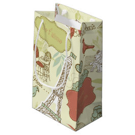 Liebe in Paris-Muster Kleine Geschenktüte