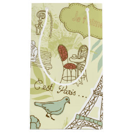 Liebe in Paris-Muster Kleine Geschenktüte