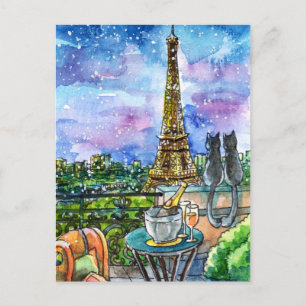 Liebe in Paris Postkarte