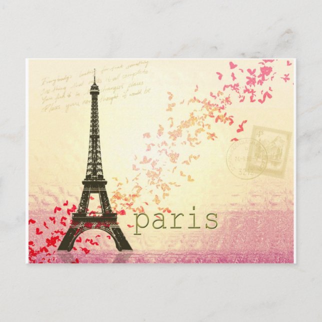 Liebe in Paris Postkarte (Vorderseite)