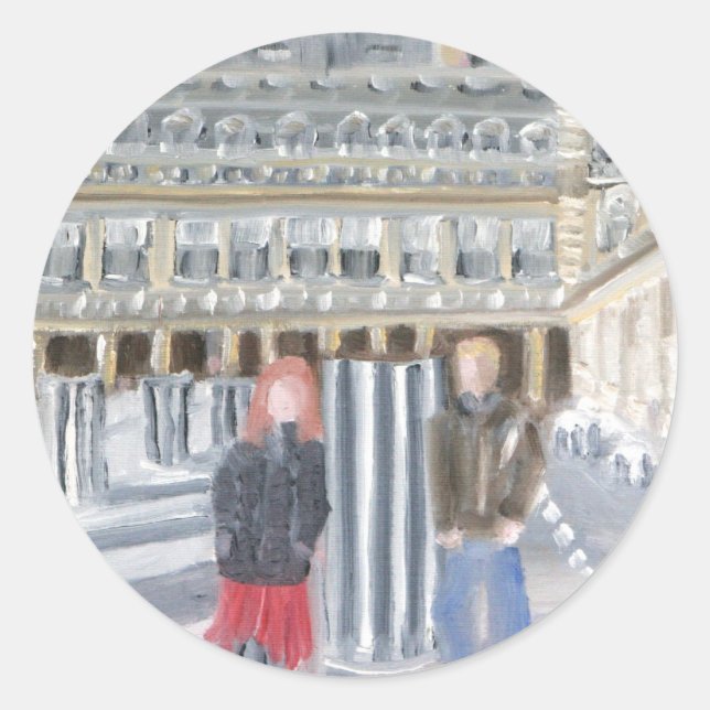 LIEBE IN PARIS RUNDER AUFKLEBER (Vorderseite)