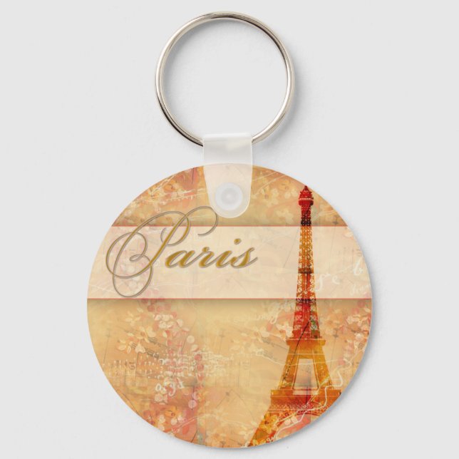 Liebe in Paris Schlüsselanhänger (Vorderseite)