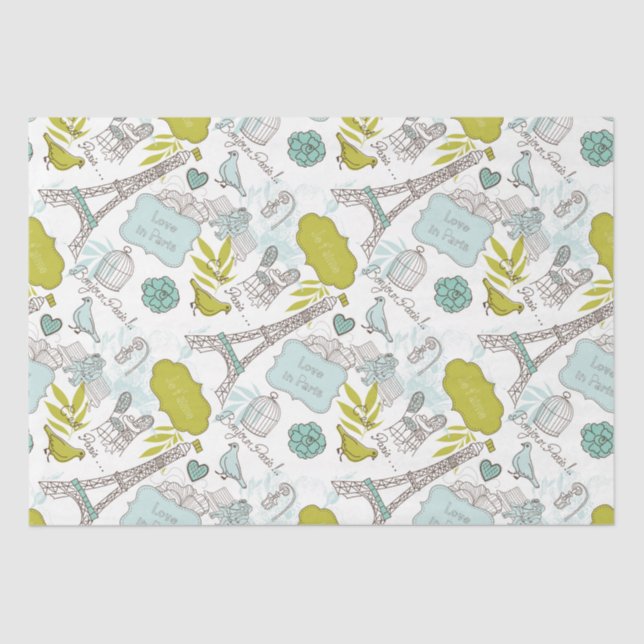 Liebe in Paris Seidenpapier (Vorderseite)