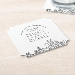 Liebe in Pittsburgh | City Skyline Willkommen Untersetzer