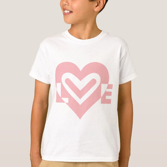 Liebe in Rosa T-Shirt (Vorderseite)