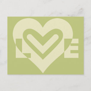 Liebe in Sage Green Postkarte