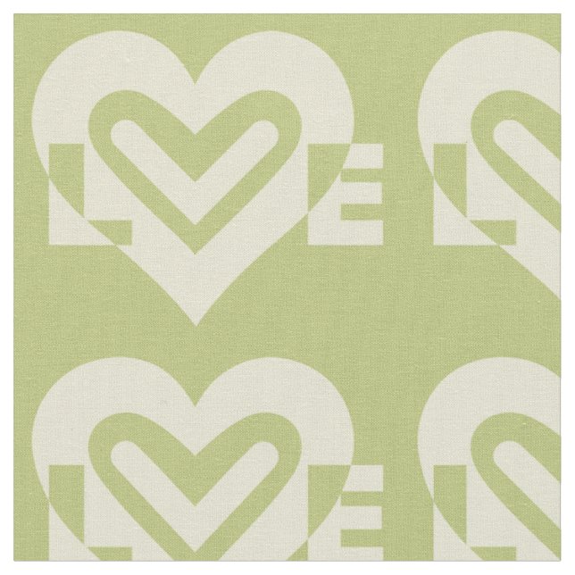 Liebe in Sage Green Stoff (Nahaufnahme)