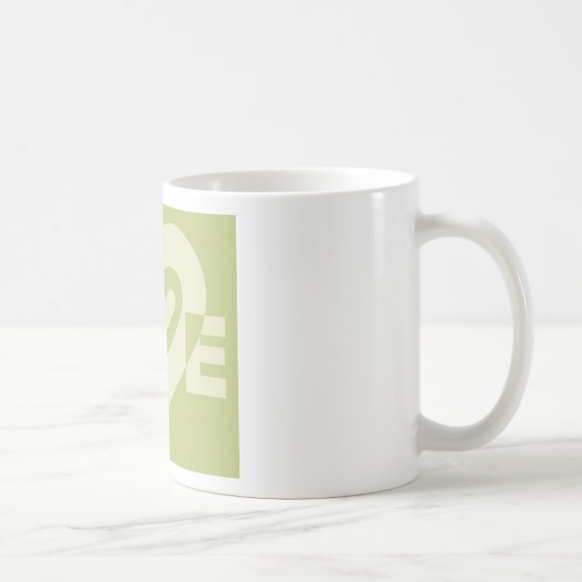 Liebe in Sage Green Tasse (Rechts)