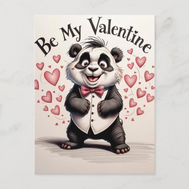 Liebe in Schwarzweiß Postkarte (Vorderseite)