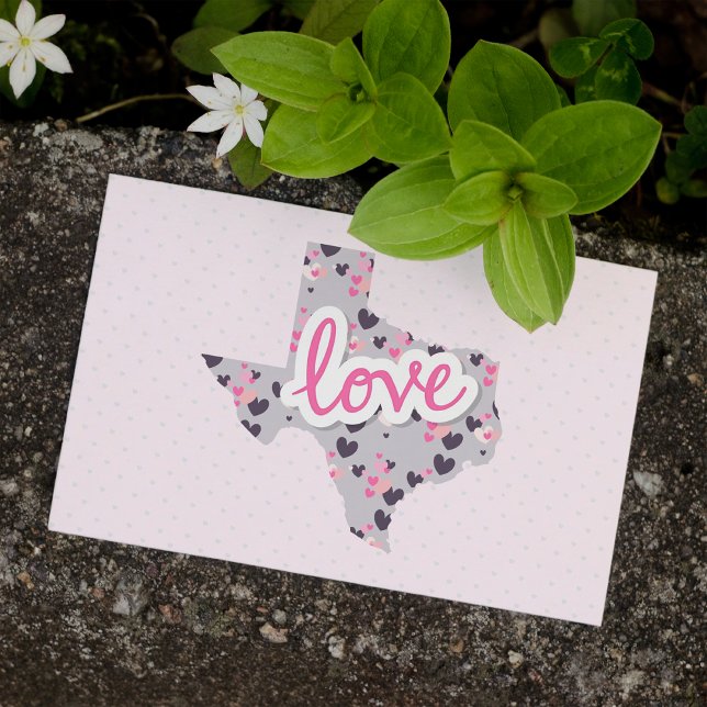 Liebe in Texas - Valentinstag Urlaub Postkarte (Von Creator hochgeladen)