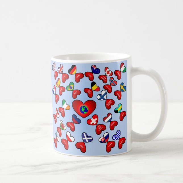 Liebe in verschiedenen Sprachen weltweit Kaffeetasse (Rechts)