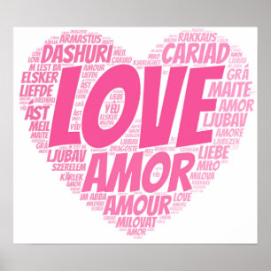 Liebe in verschiedenen Weltsprachen Poster