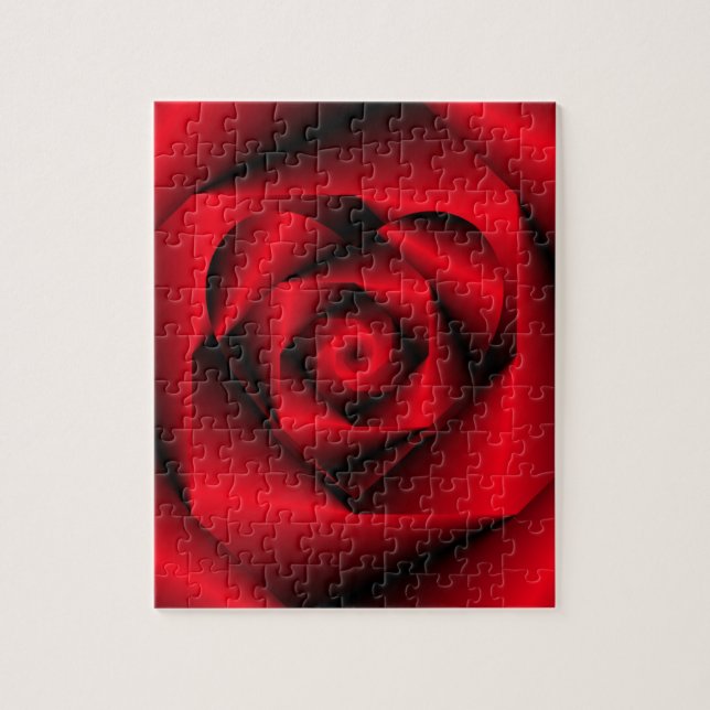 Liebe in verschleierter Form - Das Herz einer Rose Puzzle (Vertikal)