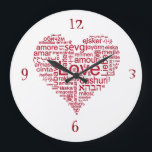 ***LIEBE IN VIELEN SPRACHEN*** FUN CLOCK GROßE WANDUHR<br><div class="desc">***LIEBE IN VIELEN SPRACHEN**** FUN CLOCK- UND WENN SIE MÖCHTEN KARO AUSFÜHREN MEINE KARTE,  TASSE,  COMMUTER TASSE UND ANDERE PRODUKTE UND DANKE !!!!</div>