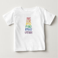Liebe in vielen Sprachen Rainbow Pride Baby T - Sh