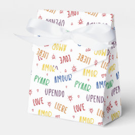 Liebe in vielen Sprachen Rainbow Pride Gevor Box Geschenkschachtel