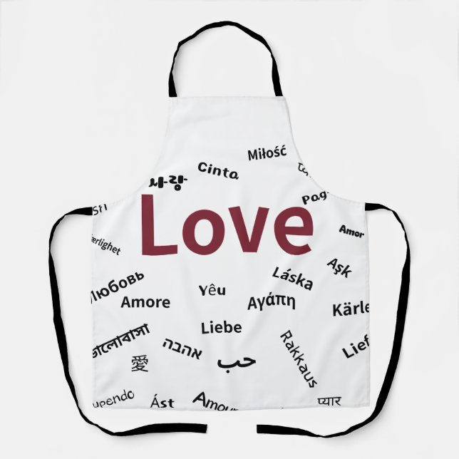 Liebe in vielen Sprachen Schürze  (Vorderseite)