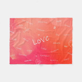 Liebe in vielen verschiedenen Sprachen Fleecedecke